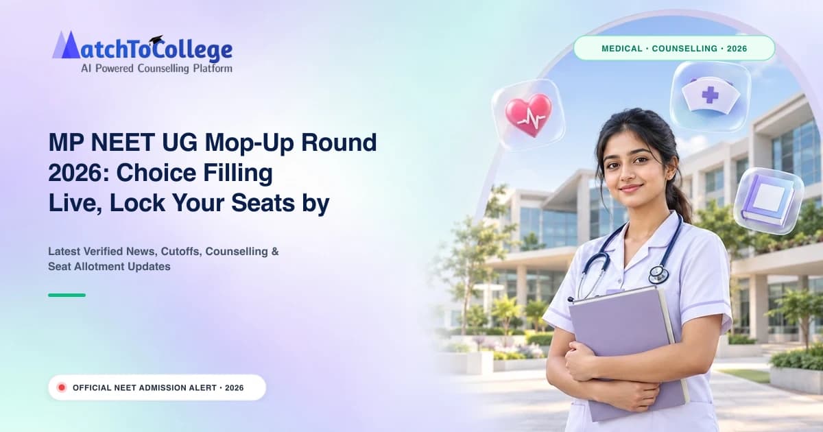 MP NEET UG Mop-Up Round 2026: Choice Filling Live, Lock Your Seats by Oct 7