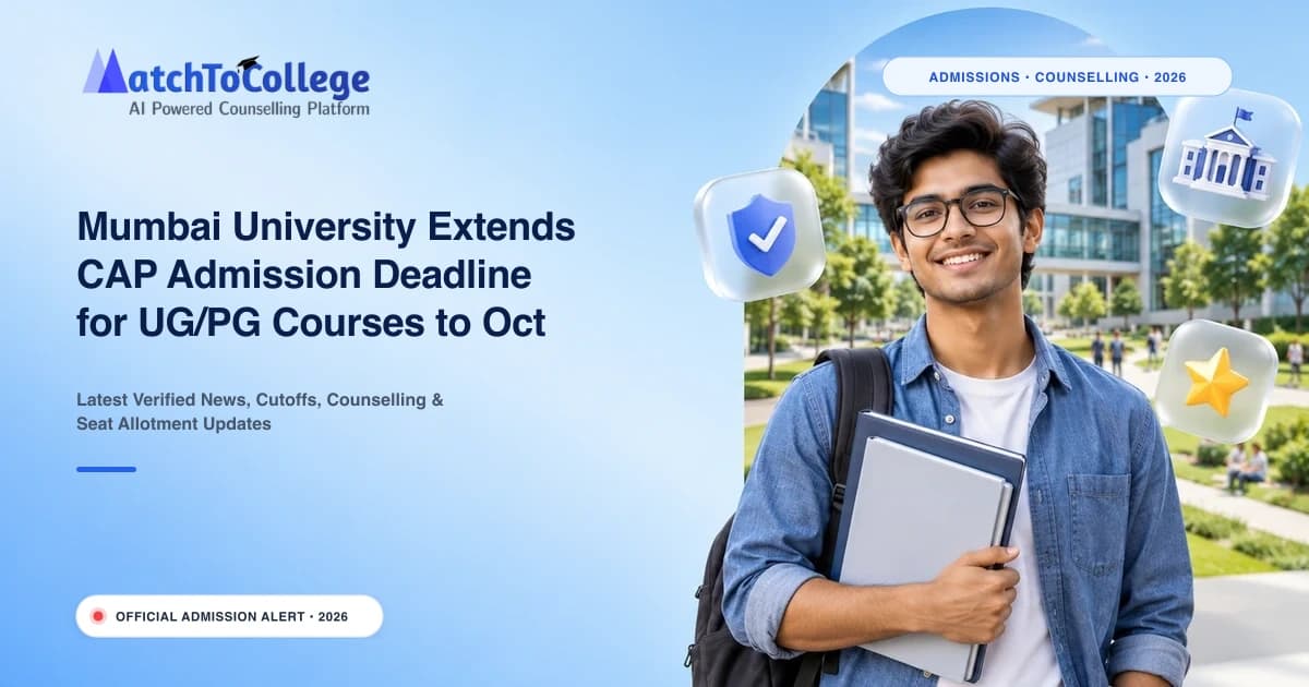 Mumbai University Extends CAP Admission Deadline for UG/PG Courses to Oct 16, 2026