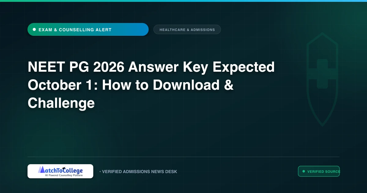NEET PG 2026 Answer Key Expected October 1: How to Download & Challenge