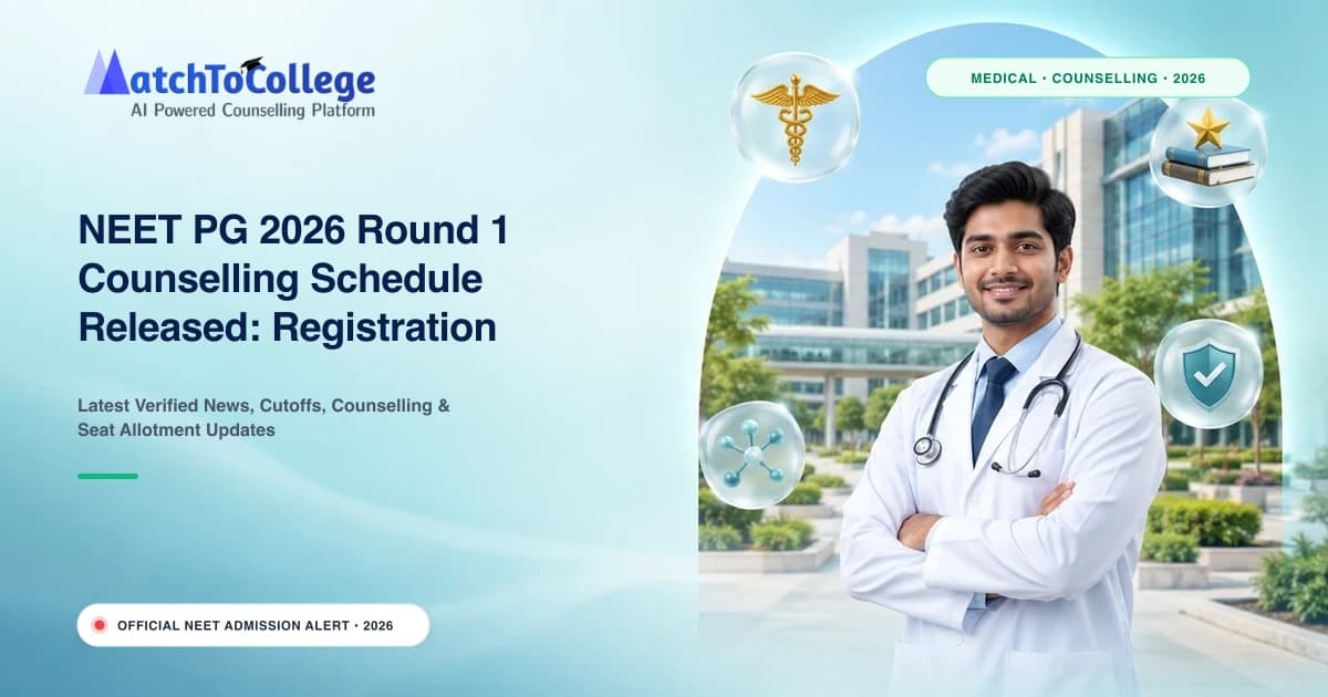 NEET PG 2026 Round 1 Counselling Schedule Released: Registration Starts Oct 12