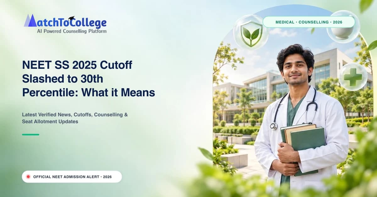 NEET SS 2025 Cutoff Slashed to 30th Percentile: What it Means for Aspirants