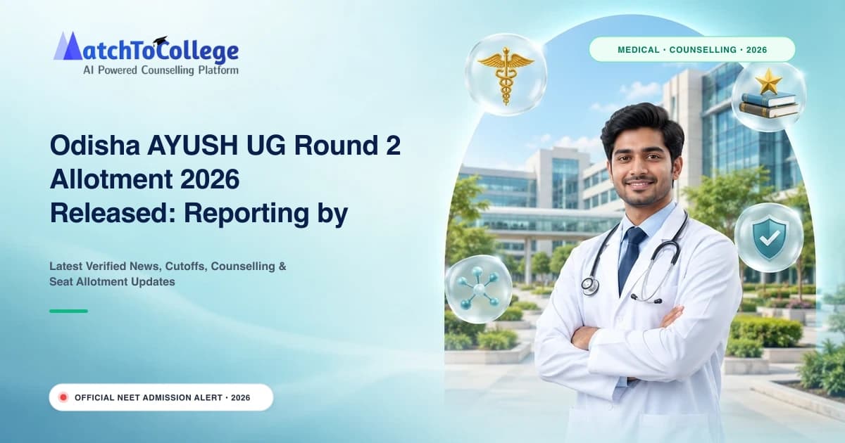 Odisha AYUSH UG Round 2 Allotment 2026 Released: Reporting by Oct 14