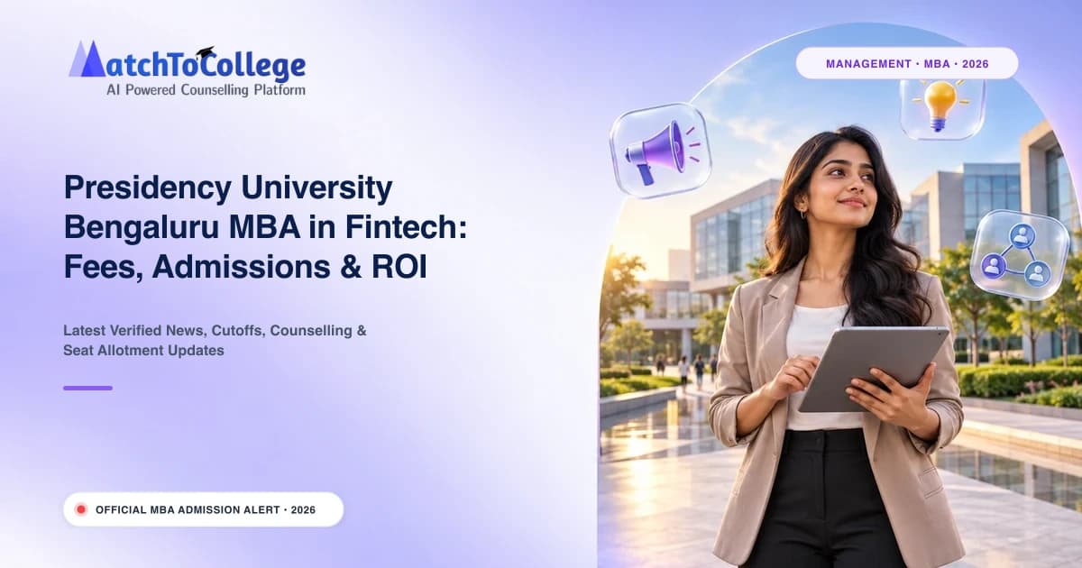 Presidency University Bengaluru MBA in Fintech: Fees, Admissions & ROI Guide