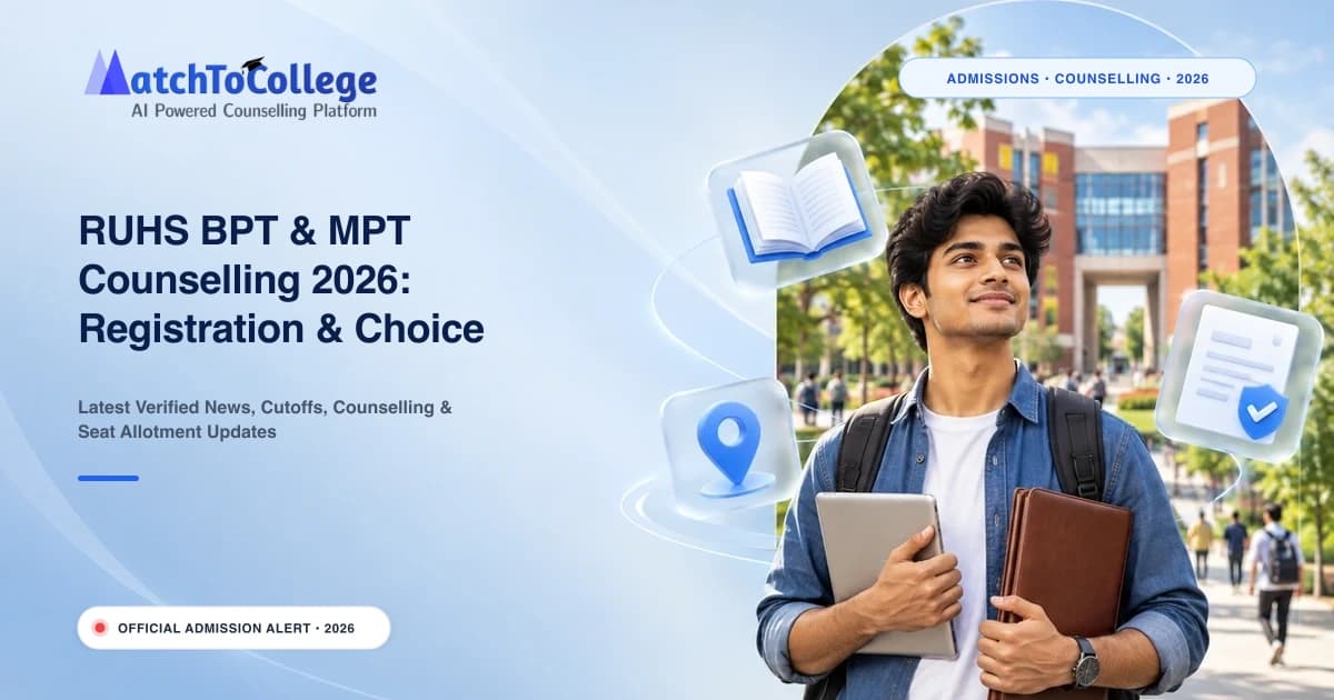 RUHS BPT & MPT Counselling 2026: Registration & Choice Filling Live Till Oct 18