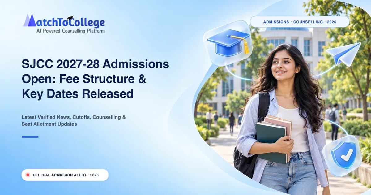 SJCC 2027-28 Admissions Open: Fee Structure & Key Dates Released