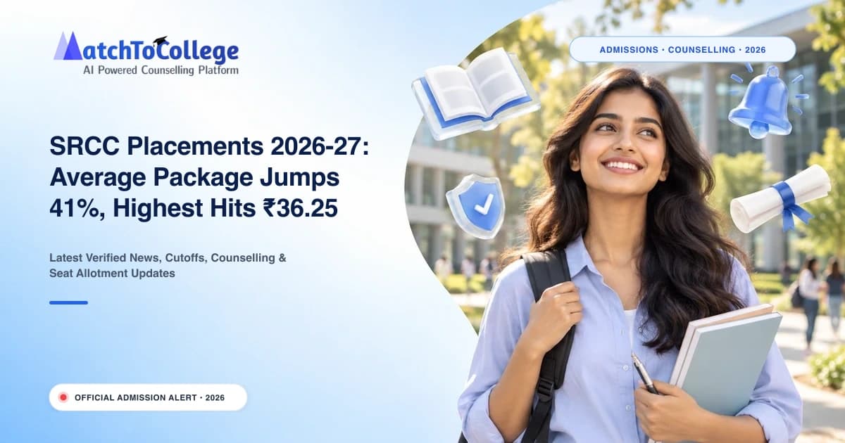 SRCC Placements 2026-27: Average Package Jumps 41%, Highest Hits ₹36.25 LPA
