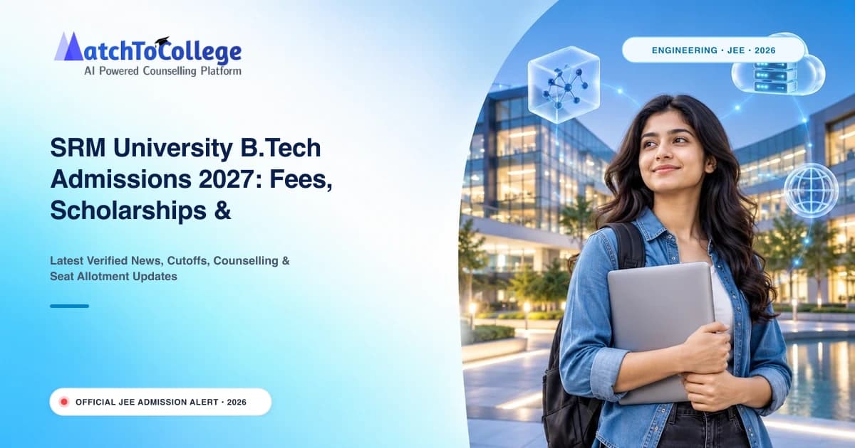 SRM University B.Tech Admissions 2027: Fees, Scholarships & Eligibility Guide