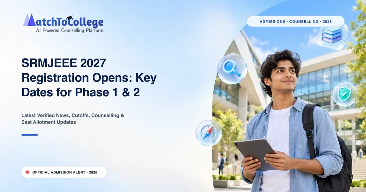 SRMJEEE 2027 Registration Opens: Key Dates for Phase 1 & 2 Announced