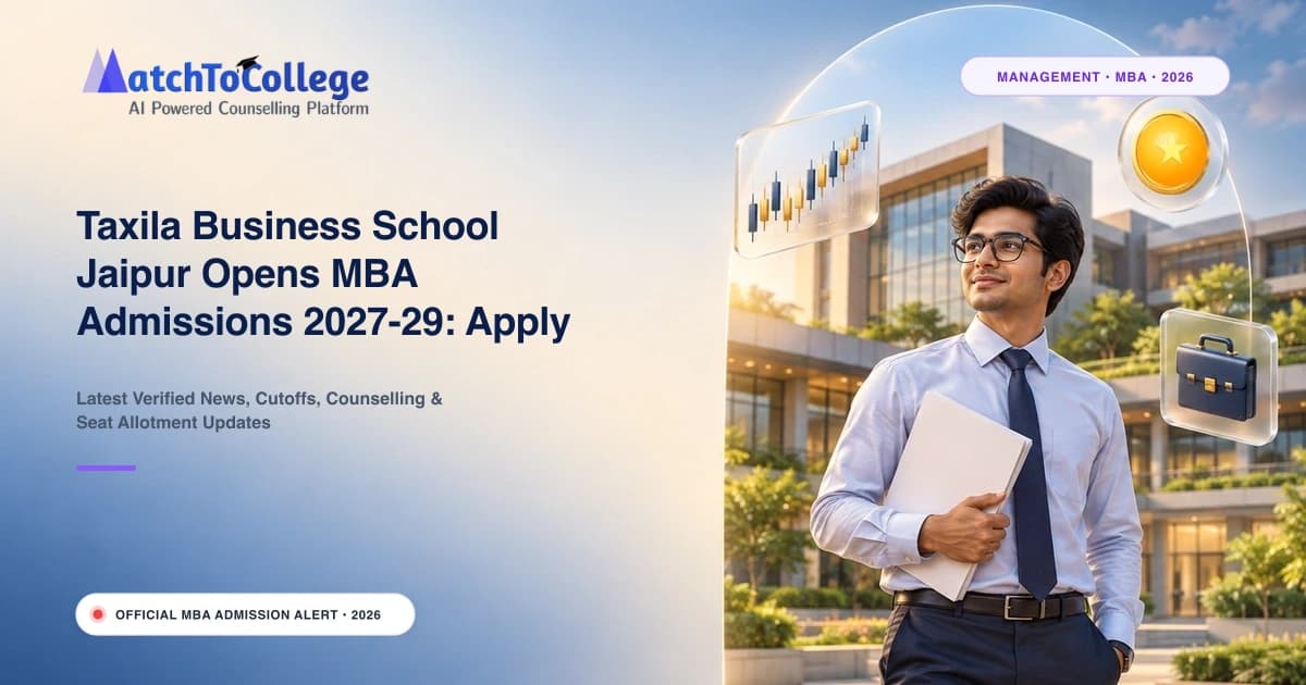 Taxila Business School Jaipur Opens MBA Admissions 2027-29: Apply Now for PGDM & Executive Programs