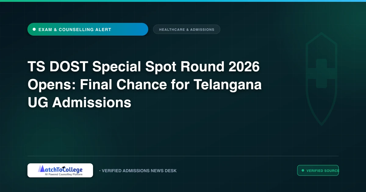 TS DOST Special Spot Round 2026 Opens: Final Chance for Telangana UG Admissions