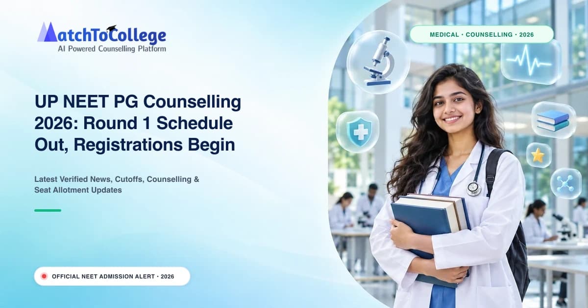 UP NEET PG Counselling 2026: Round 1 Schedule Out, Registrations Begin October 12