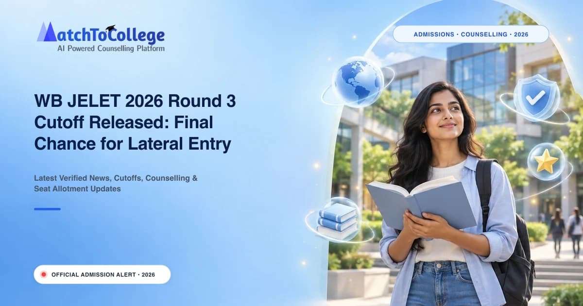 WB JELET 2026 Round 3 Cutoff Released: Final Chance for Lateral Entry Admissions
