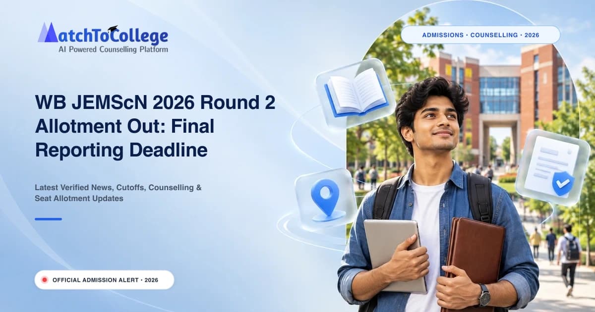 WB JEMScN 2026 Round 2 Allotment Out: Final Reporting Deadline Nears
