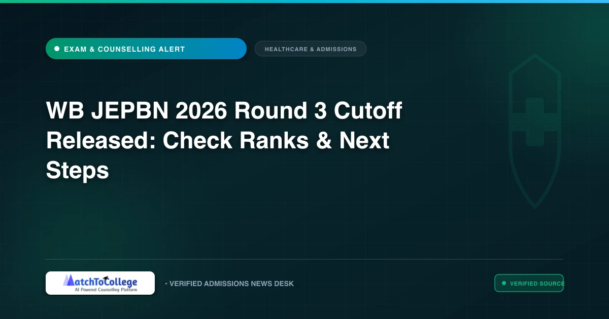 WB JEPBN 2026 Round 3 Cutoff Released: Check Ranks & Next Steps