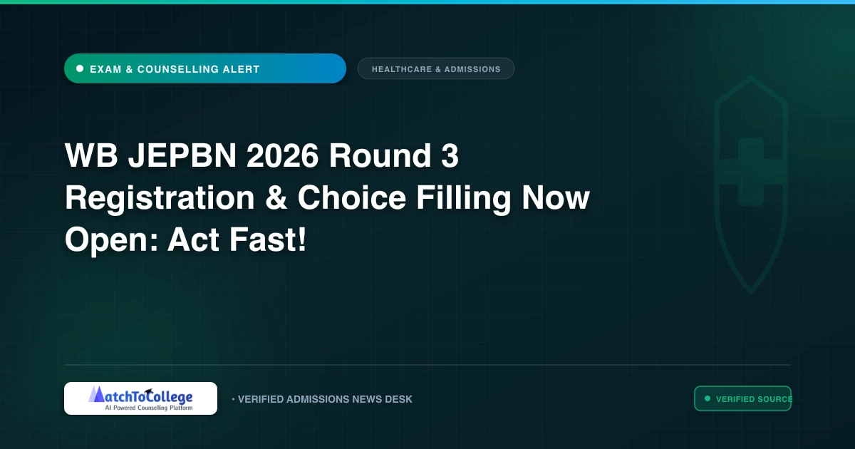 WB JEPBN 2026 Round 3 Registration & Choice Filling Now Open: Act Fast!